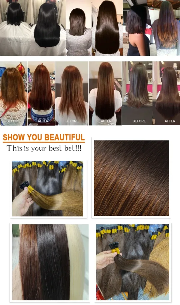 Virgin Straight Remy I-Tip Hair - Image 20