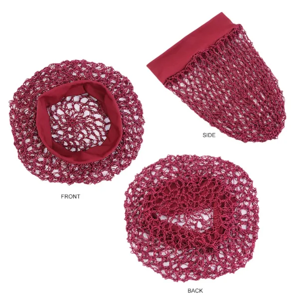 Black Wide Band Wig Cap - Image 16