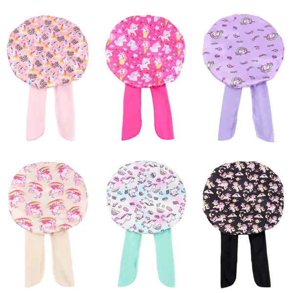 Kids Unicorn Satin Sleep Cap - Image 9