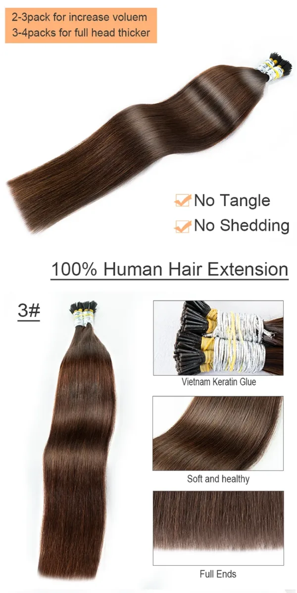 Virgin Straight Remy I-Tip Hair - Image 18