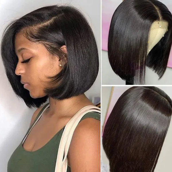 Short Straight Bob Frontal Wig