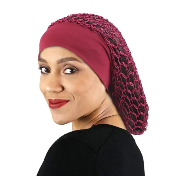 Black Wide Band Wig Cap