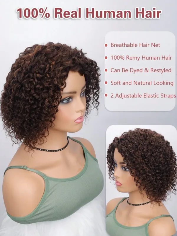 Kinky Curly Pixie Cut Wig - Image 4