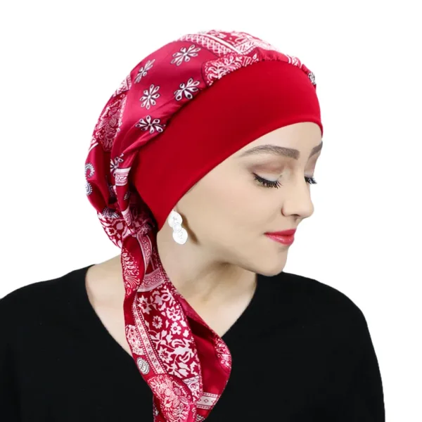 Pre-tied Satin Chemo Turban - Image 3