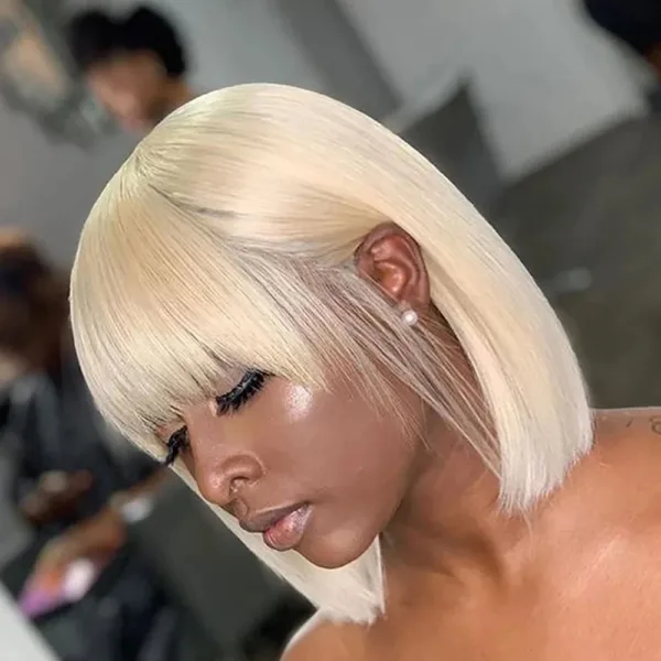 Short Bob Wig Bangs - Image 8