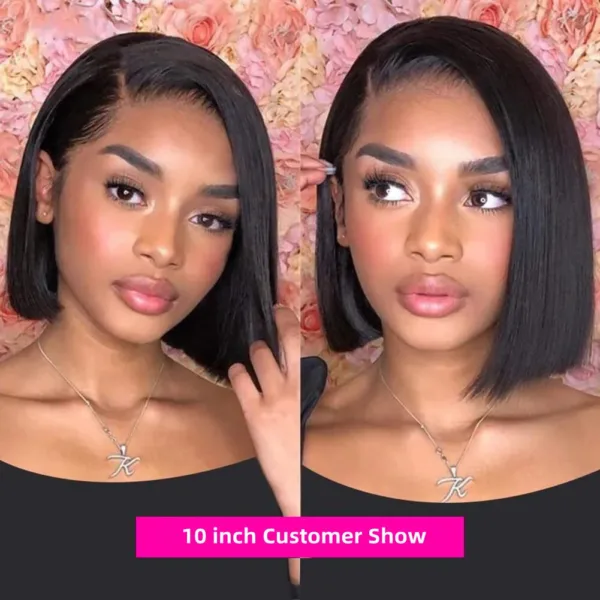 Short Straight Bob Frontal Wig - Image 2