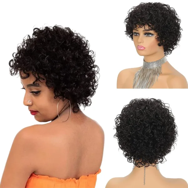 Short Afro Kinky Curly Wig - Image 3