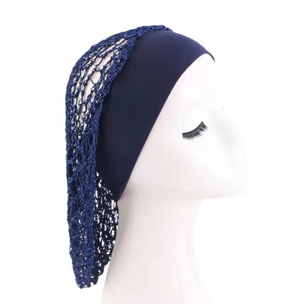 Black Wide Band Wig Cap - Image 8