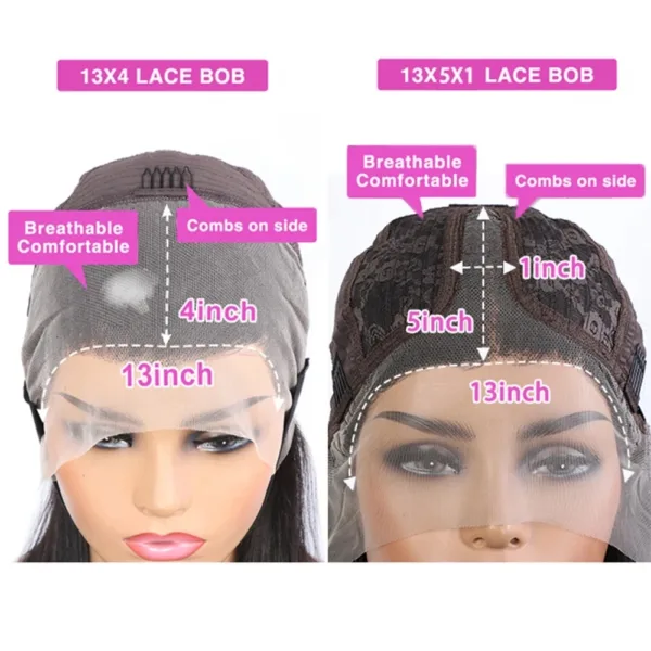 Glueless Short Curly Bob Wig - Image 6