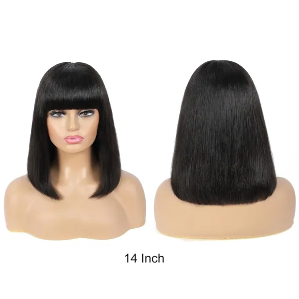 Straight Bob Wig With Bangs - Image 2