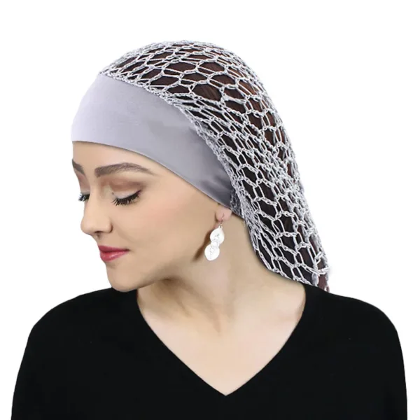 Black Wide Band Wig Cap - Image 15