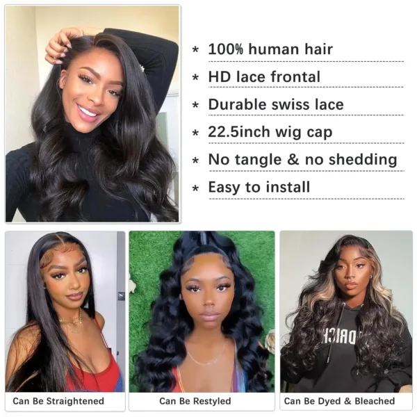 Glueless HD Body Wave Wig - Image 5