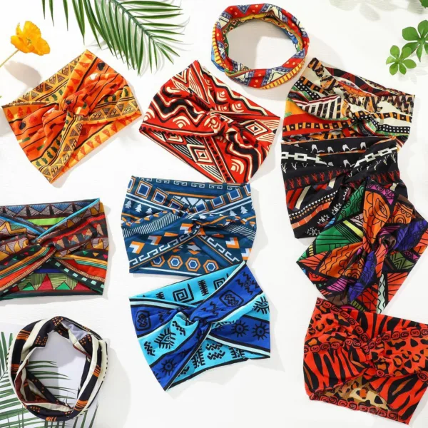 Wide Bohemian Yoga Headband - Image 2