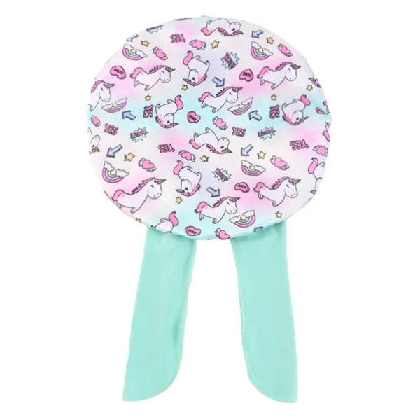 Kids Unicorn Satin Sleep Cap - Image 3