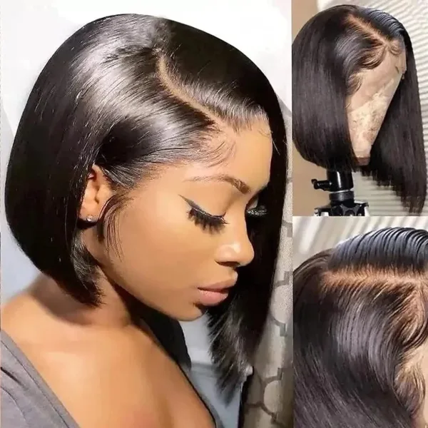 Short Straight Bob Frontal Wig - Image 4