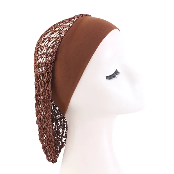Black Wide Band Wig Cap - Image 23