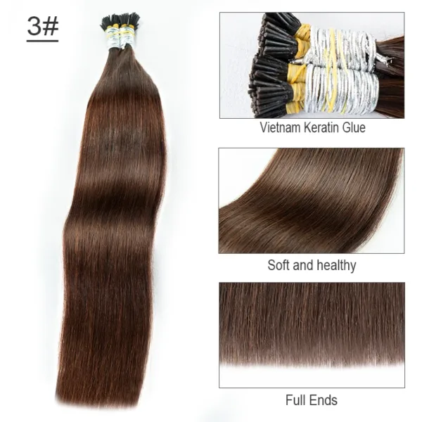 Virgin Straight Remy I-Tip Hair - Image 3