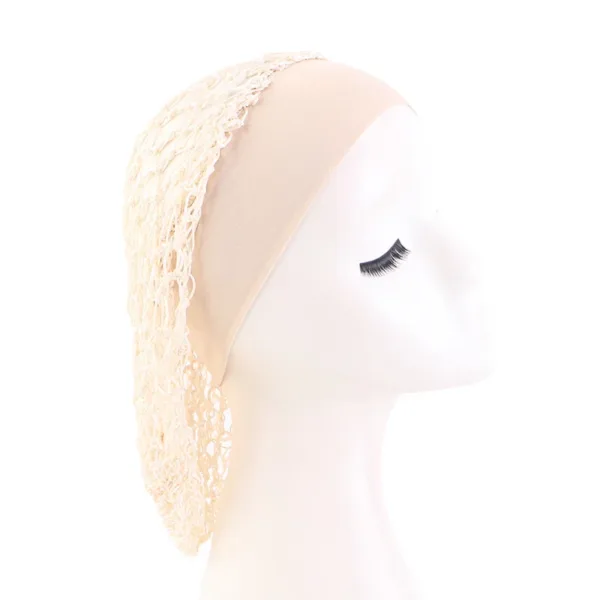 Black Wide Band Wig Cap - Image 10