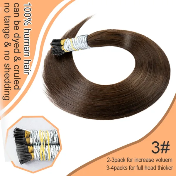 Virgin Straight Remy I-Tip Hair - Image 7
