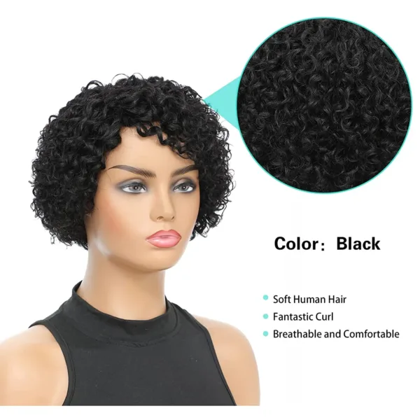 Short Curly Pixie Wig - Image 4