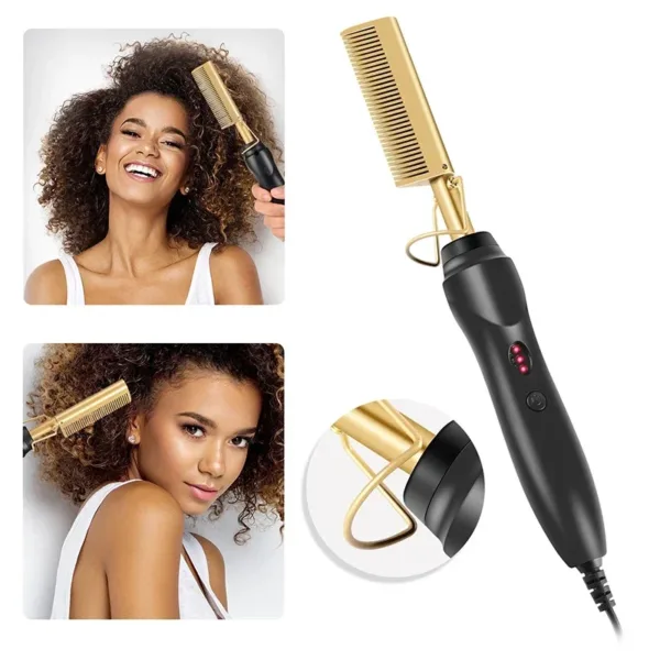 Hot Comb Straightener Curler - Image 2
