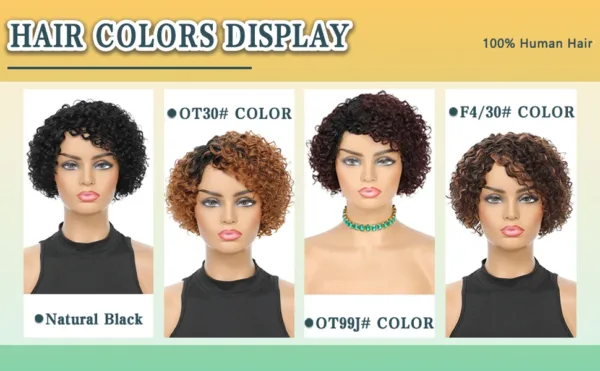 Short Curly Pixie Wig - Image 22