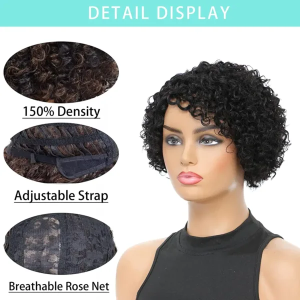 Short Curly Pixie Wig - Image 3