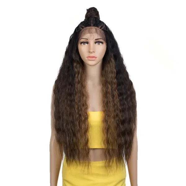 Lace Frontal Wig Curl With Baby Hair Synthetic Wig - Image 9