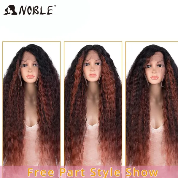 Lace Frontal Wig Curl With Baby Hair Synthetic Wig - Image 30