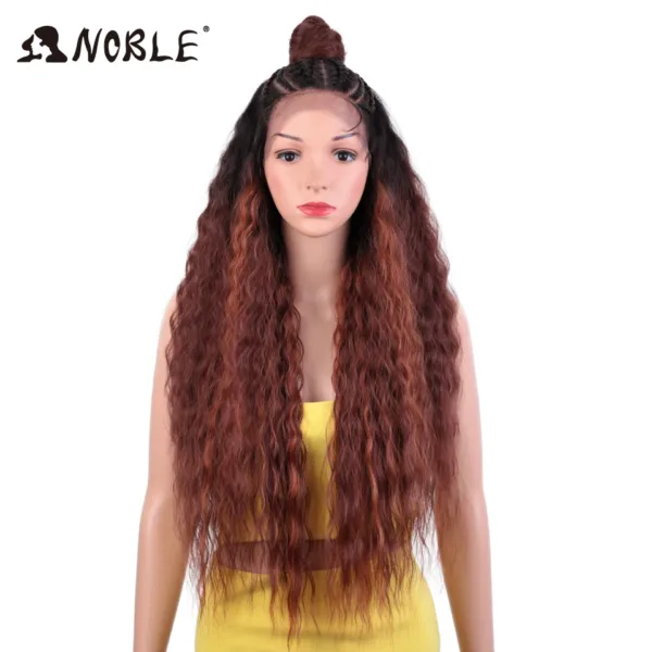 Lace Frontal Wig Curl With Baby Hair Synthetic Wig - Image 27