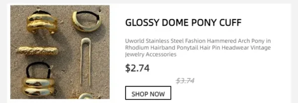 Stainless Steel Hammered Rhodium Hair Clips - Image 32
