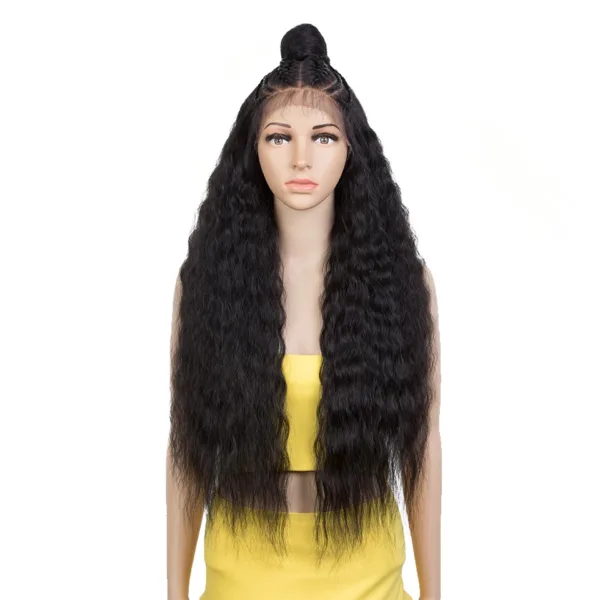 Lace Frontal Wig Curl With Baby Hair Synthetic Wig - Image 10