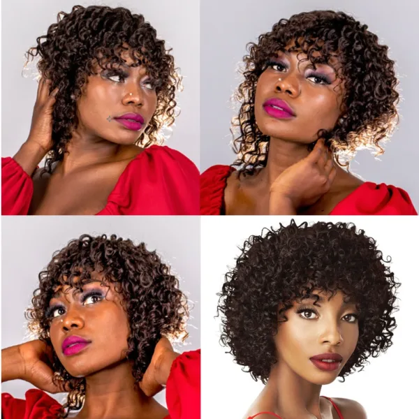 Curly Glueless Short Pixie Wigs - Image 14