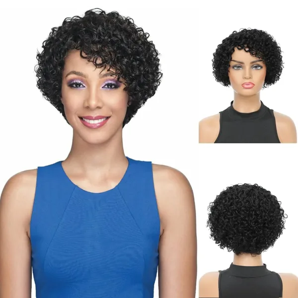 Curly Glueless Short Pixie Wigs - Image 12