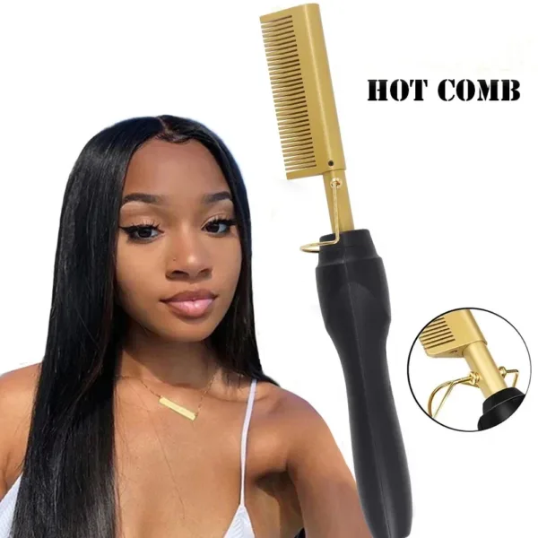 Hot Comb Straightener Curler - Image 3