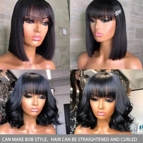 Short Straight Bob Wig - Image 5