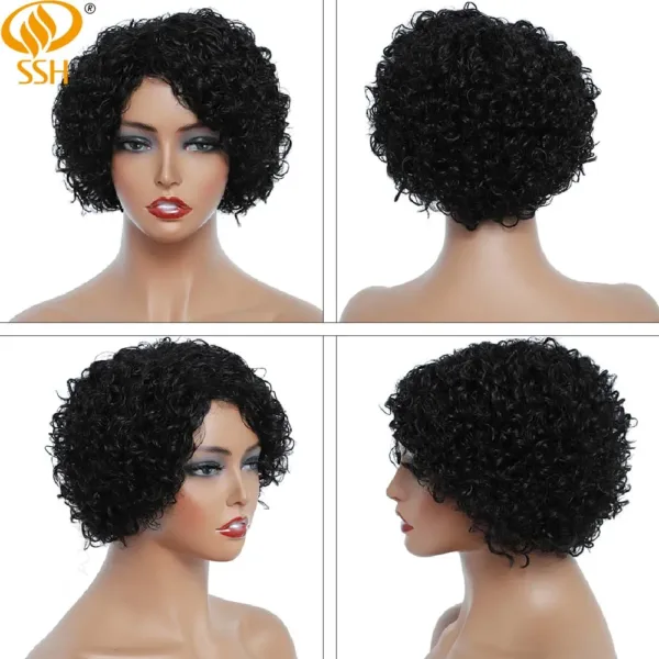 Curly Glueless Short Pixie Wigs - Image 4