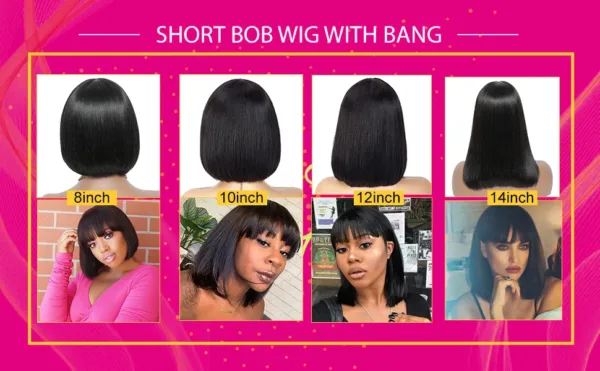 Short Straight Bob Wig - Image 12