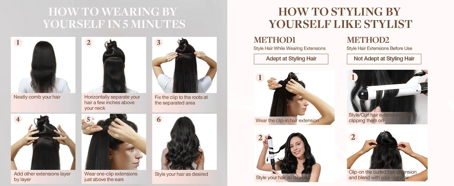 Human Hair Clip-In Extensions - Image 32