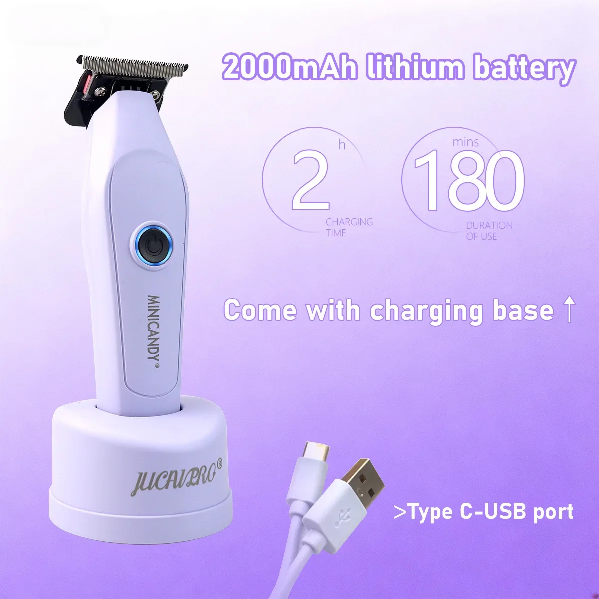 Professional DLC Zero-Gap Hair Clipper - Image 5