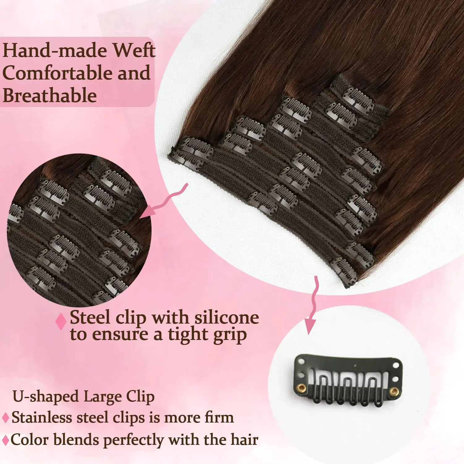 Human Hair Clip-In Extensions - Image 22