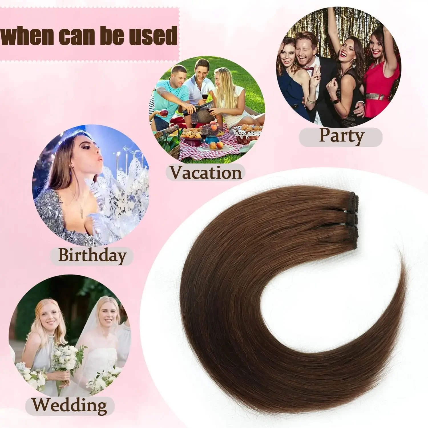 Human Hair Clip-In Extensions - Image 29