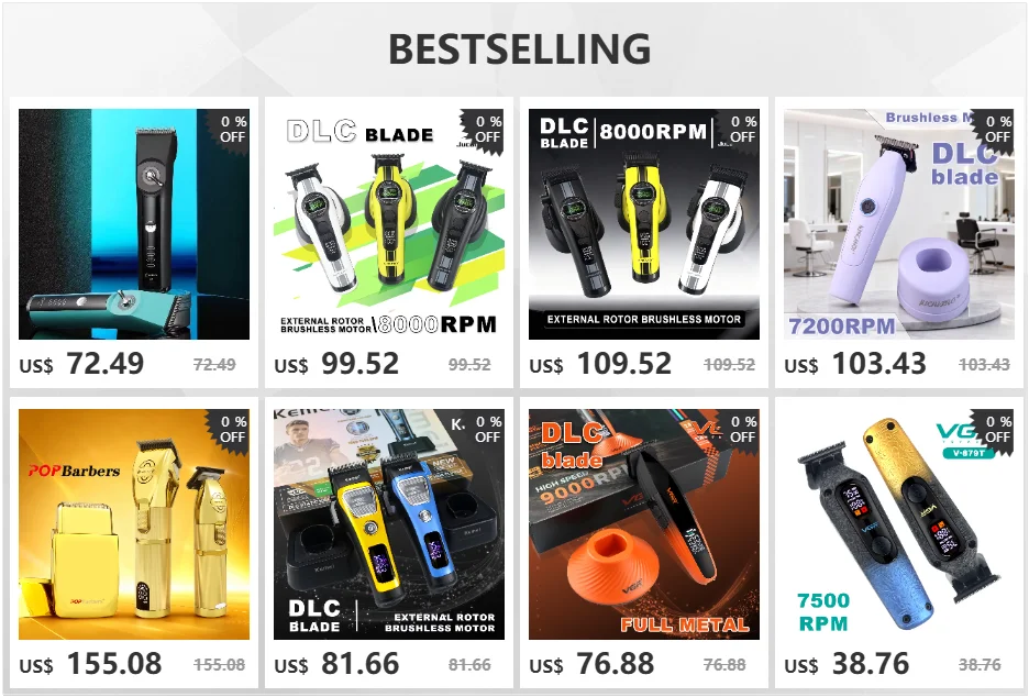 Professional DLC Zero-Gap Hair Clipper - Image 34