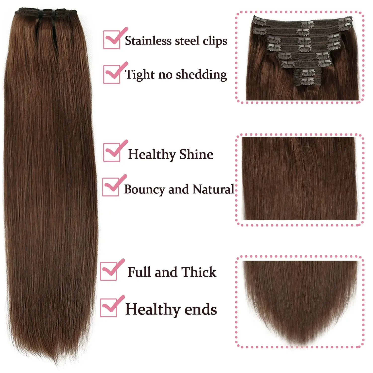 Human Hair Clip-In Extensions - Image 21