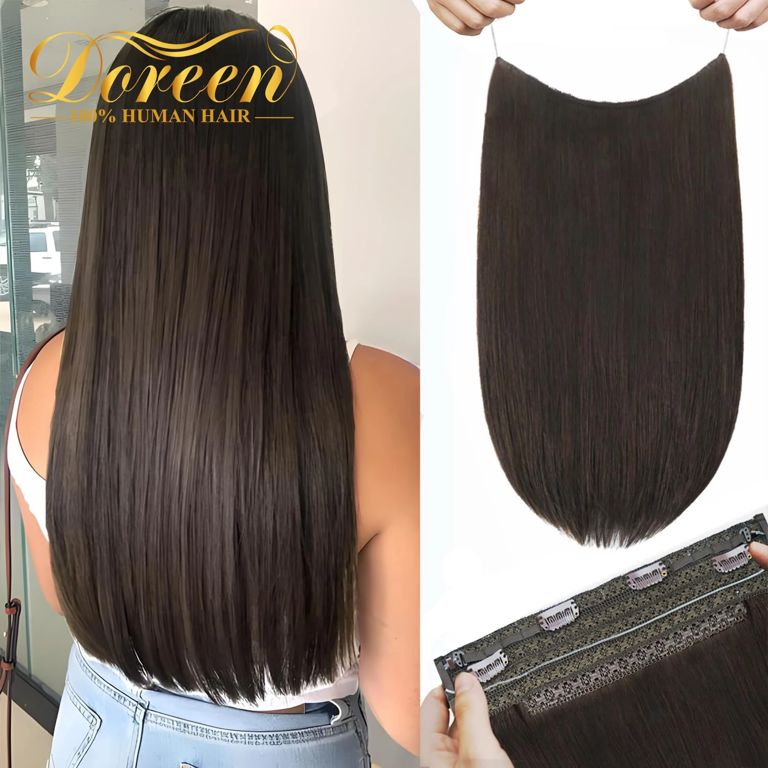 Silky Straight European Clip-In Hair - Image 8