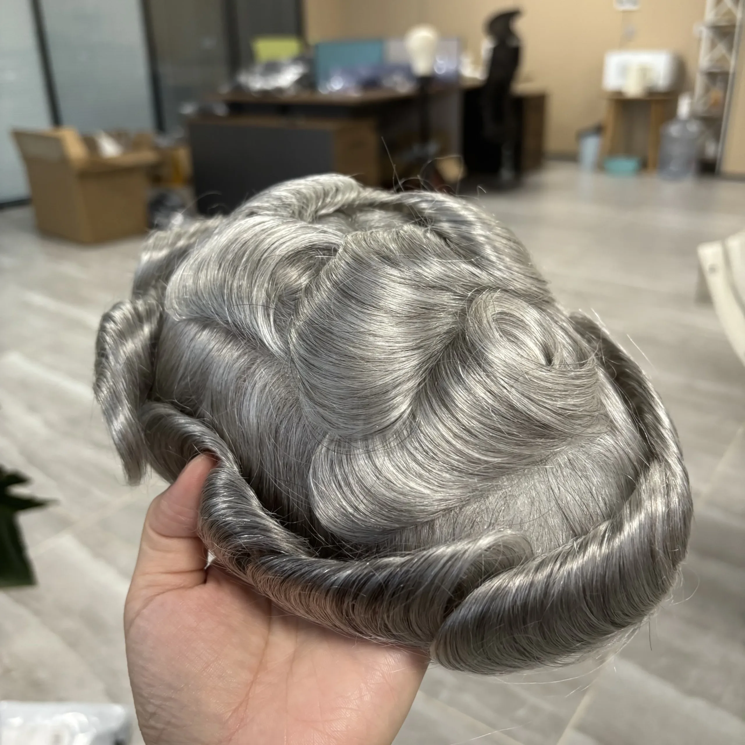 Indian Remy Hair Men's Toupee - Image 19