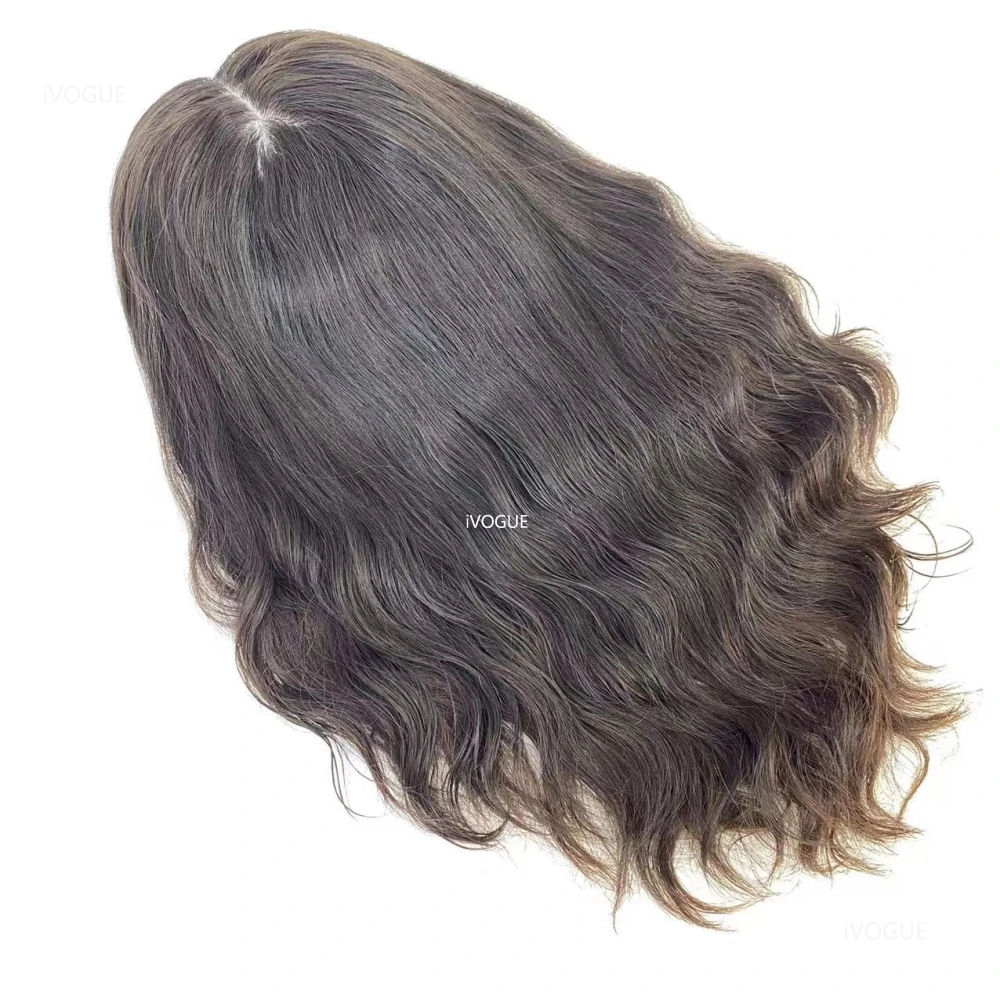 Short Silk Base Wavy Topper - Image 6