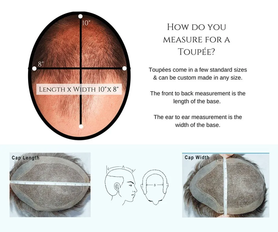 Indian Remy Hair Men's Toupee - Image 21