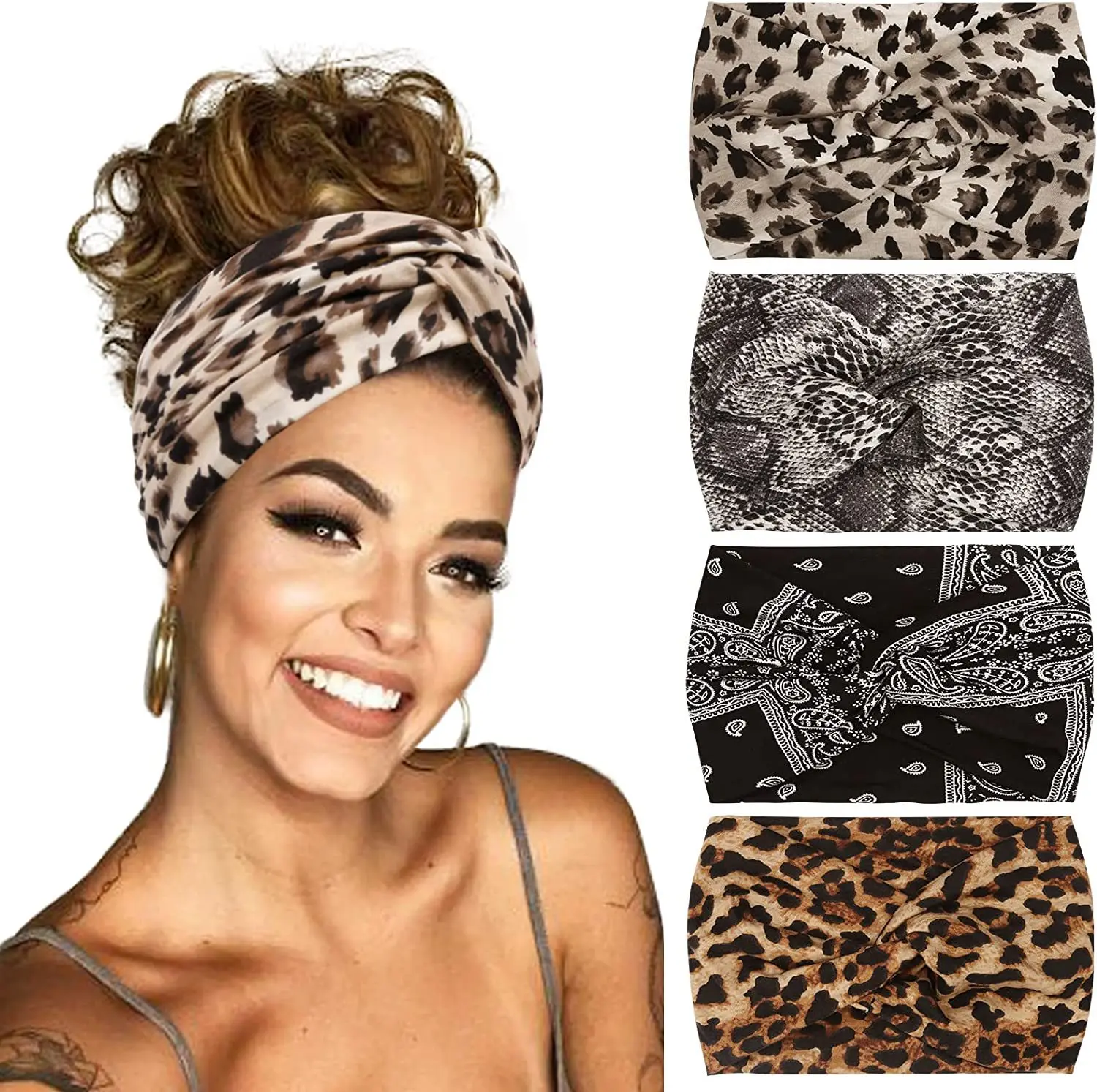 Wide Stretch Print Headband