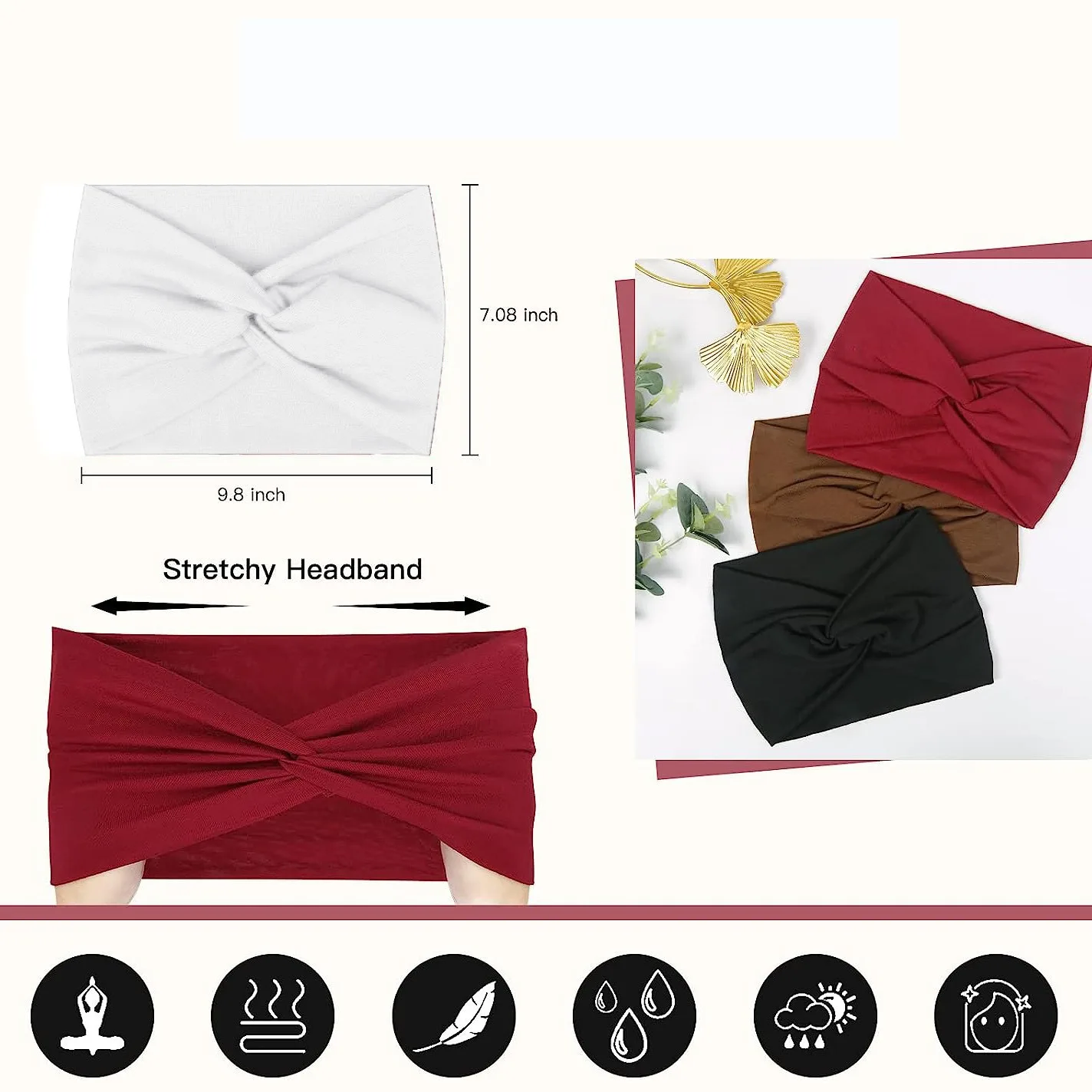 Wide Stretch Print Headband - Image 28